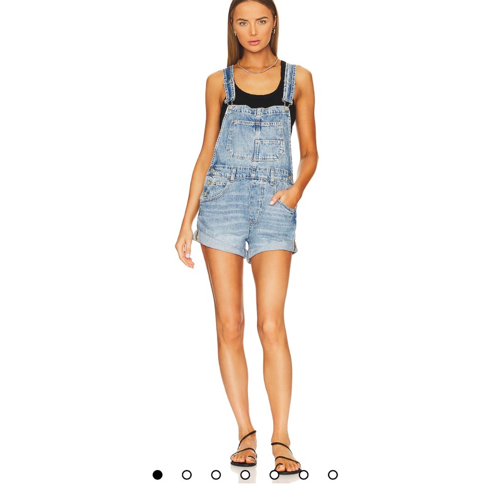 Free People Denim Short Overalls NEW WITH TAGS
